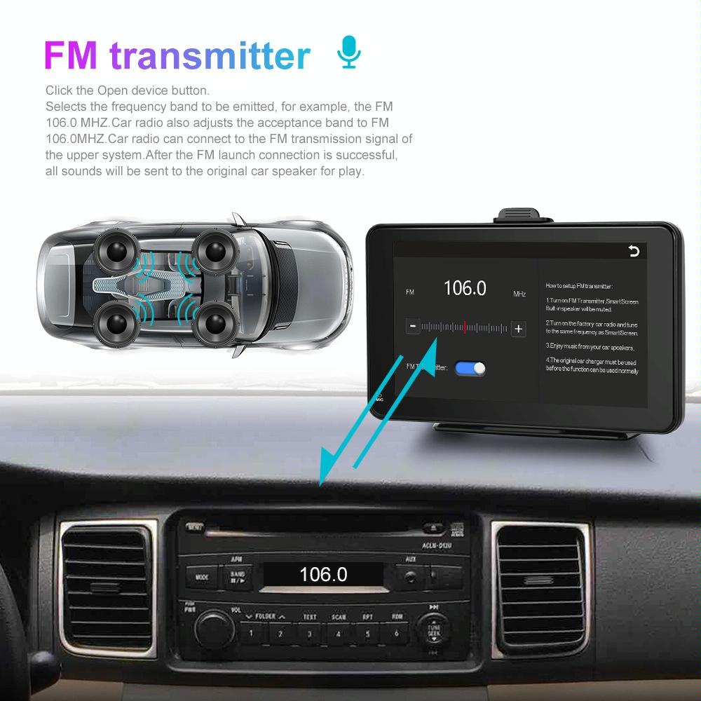 7 Inch Hd Smart Screen Carplay + Android Auto + Android - 32G