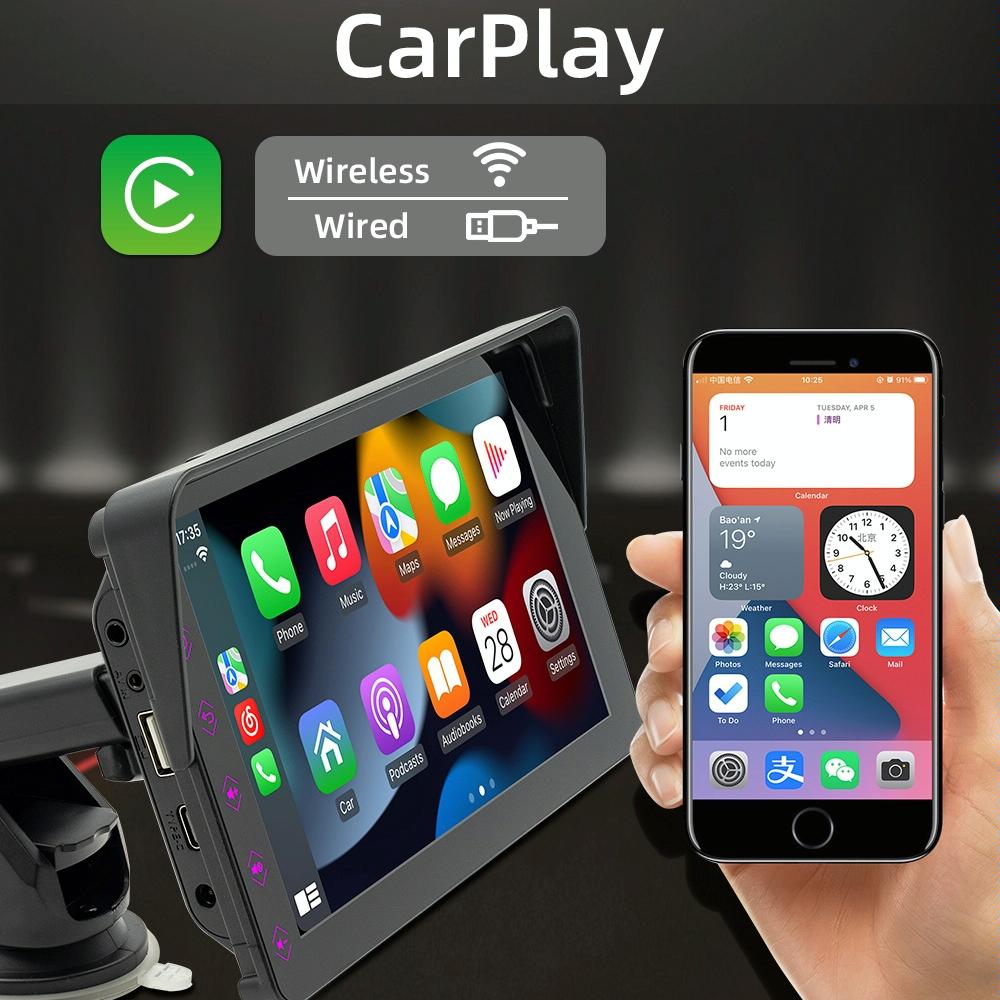 7 Inch Car Mp5 Player With Carplay / Android Auto - Black