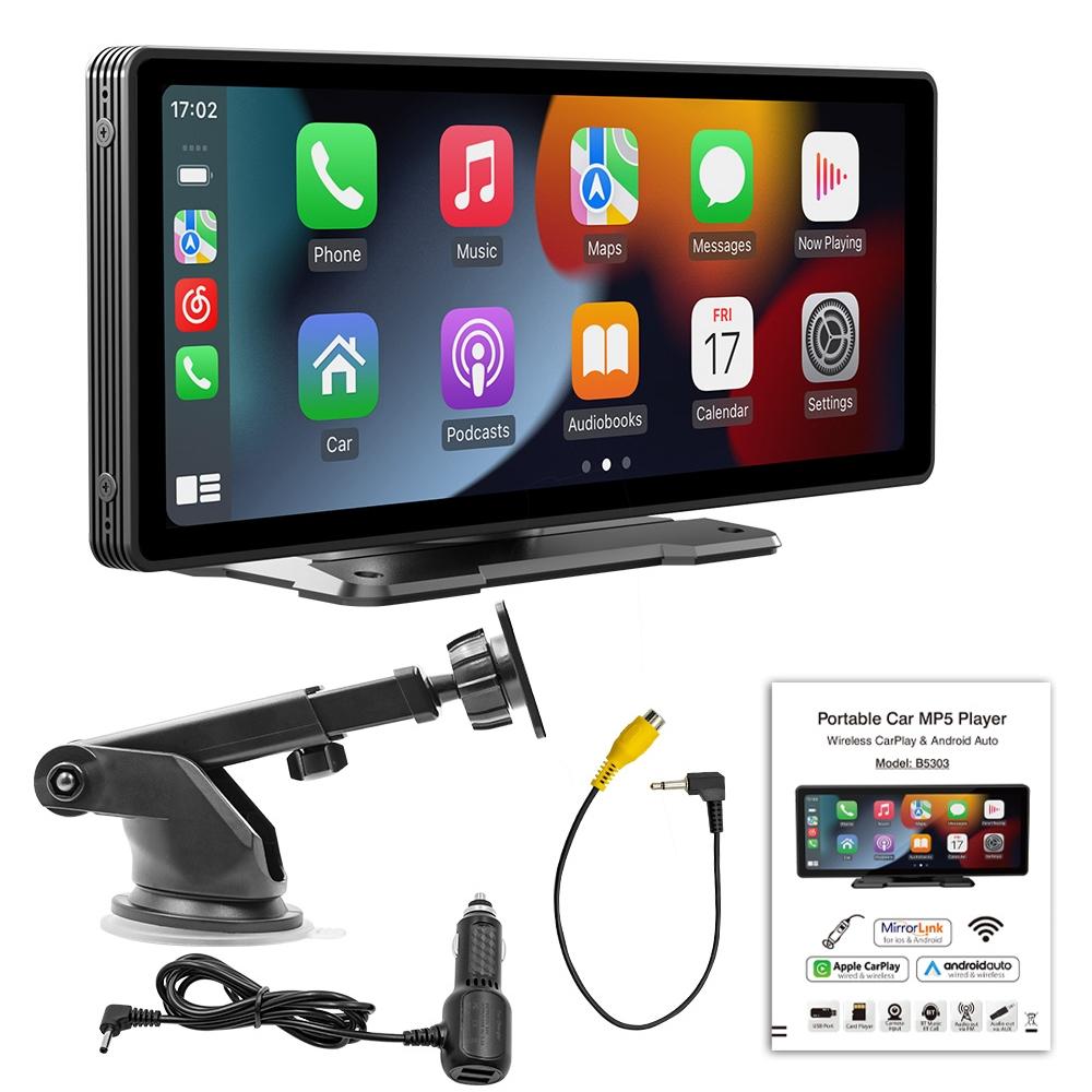 10.26 Inch Car Mp5 Player With Carplay / Android Auto - Portable Black