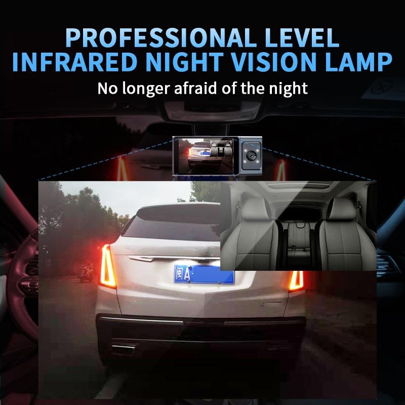 3-in-1 Car Dash Cam with Wifi 1080p Night Vision 3 Ips Screen 32gb - 64G