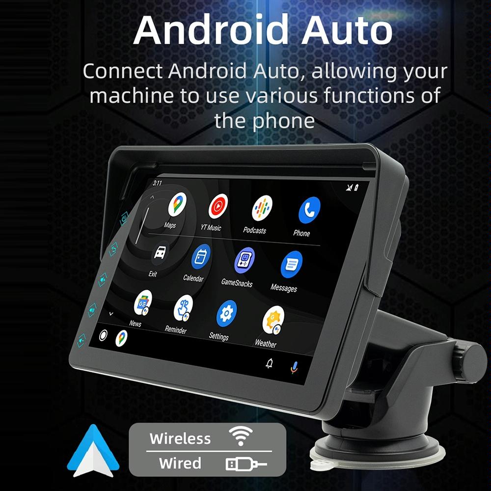 7 Inch Car Mp5 Player With Carplay / Android Auto - Black
