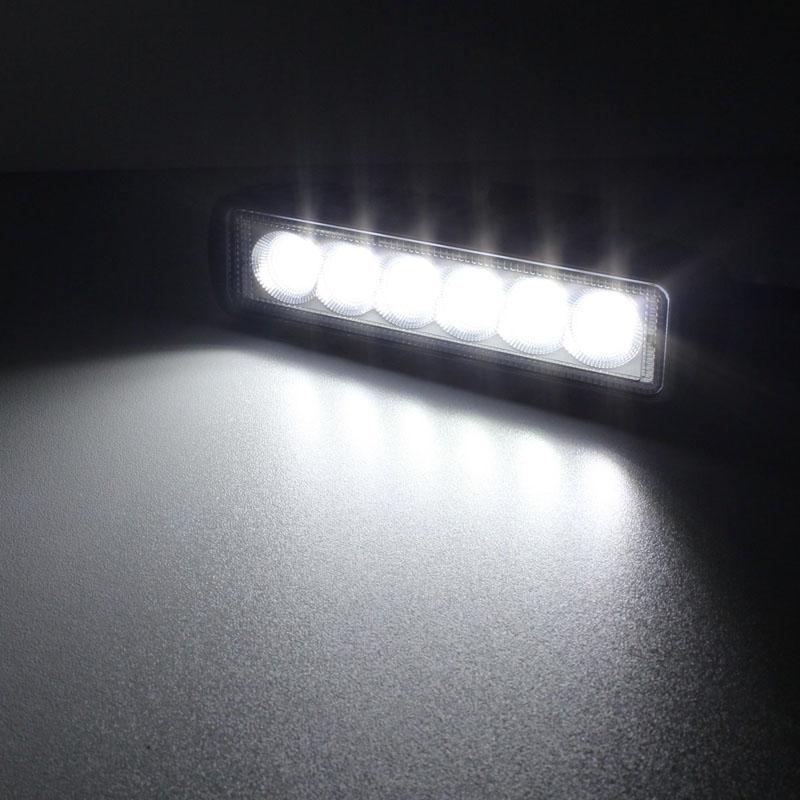 18W Epistar 6 Led Car Work Lamp Bar Light Waterproof Ip67 Dc 10 - 30V - 1440Lm